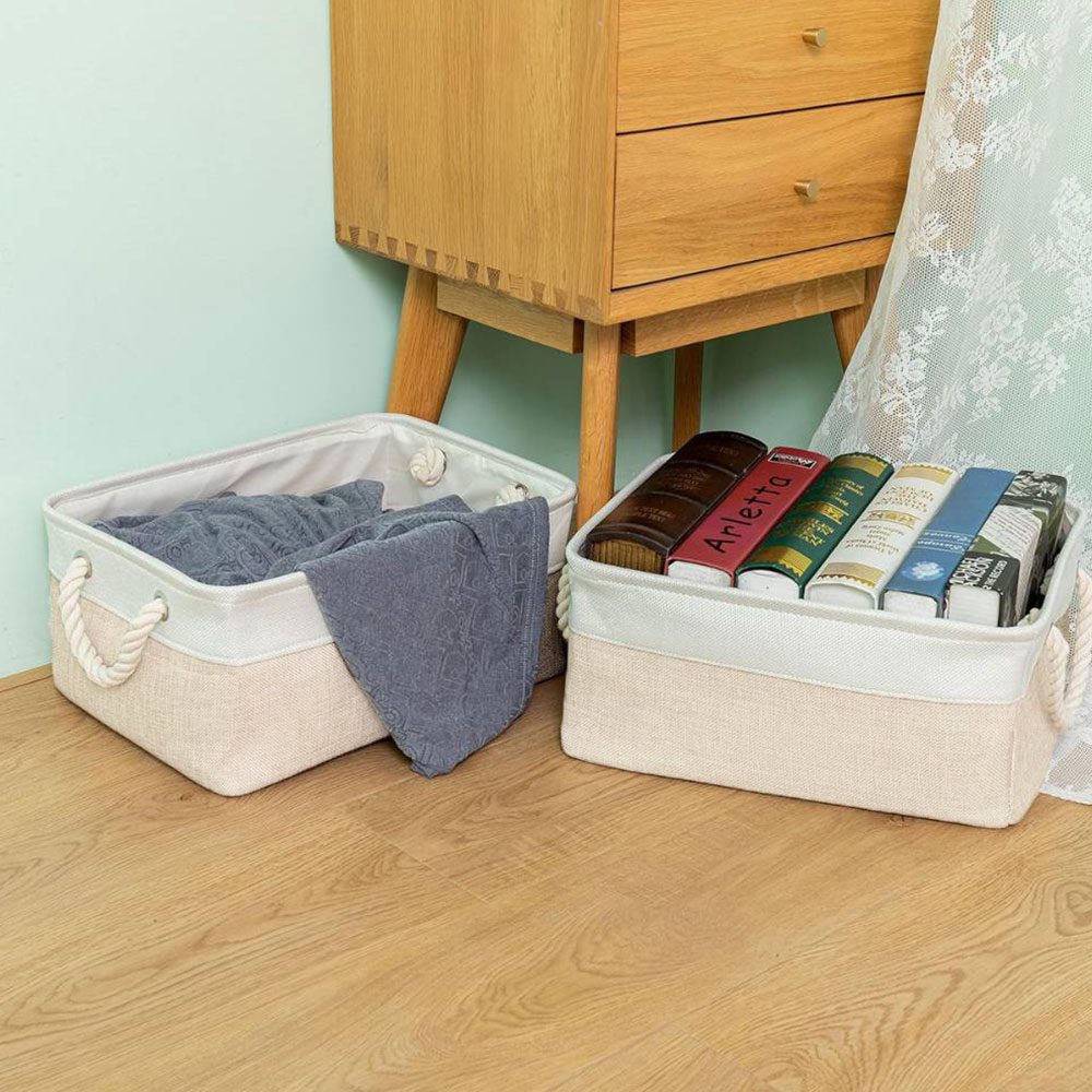 ২টি মাঝারি সাইজের ফোল্ডেবল স্টোরেজ বাস্কেট