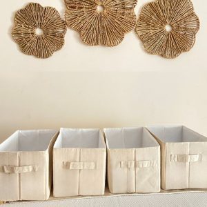 ৪টি বড় সাইজের ফোল্ডেবল স্টোরেজ বাস্কেট