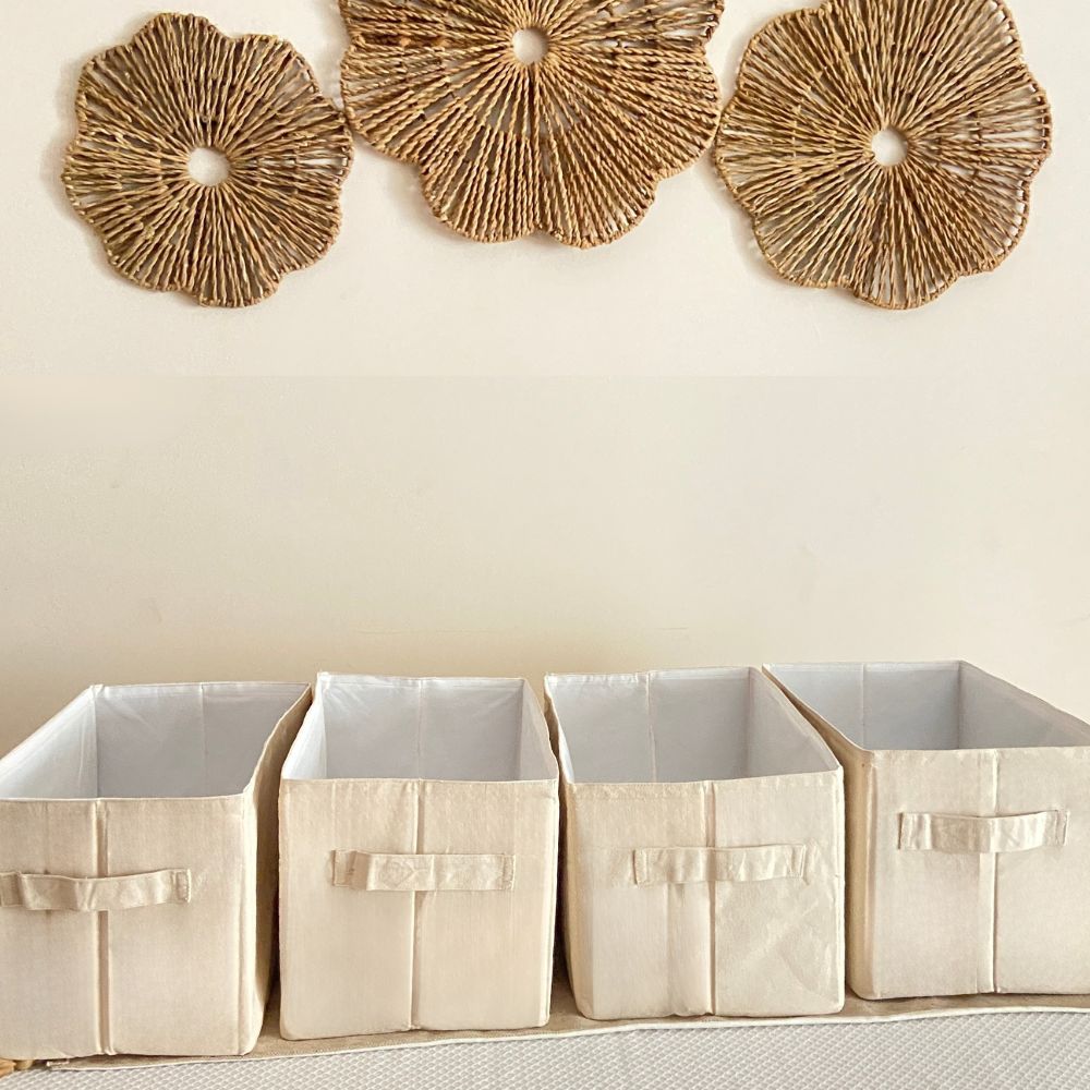 ৪টি বড় সাইজের ফোল্ডেবল স্টোরেজ বাস্কেট