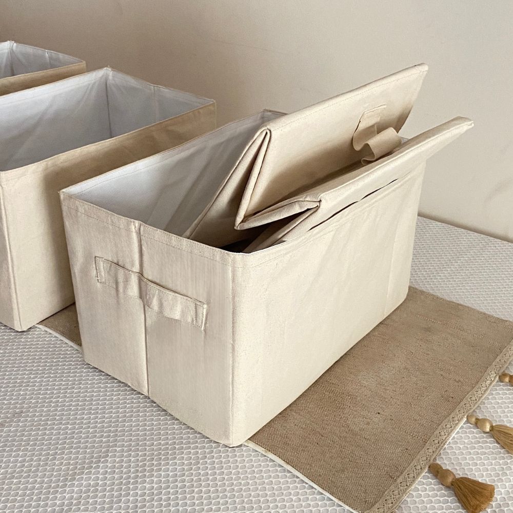 ৪টি বড় সাইজের ফোল্ডেবল স্টোরেজ বাস্কেট - Image 4