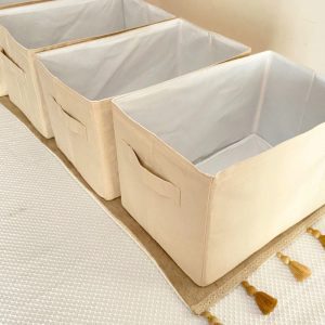 ৩টি বড় সাইজের ফোল্ডেবল স্টোরেজ বাস্কেট