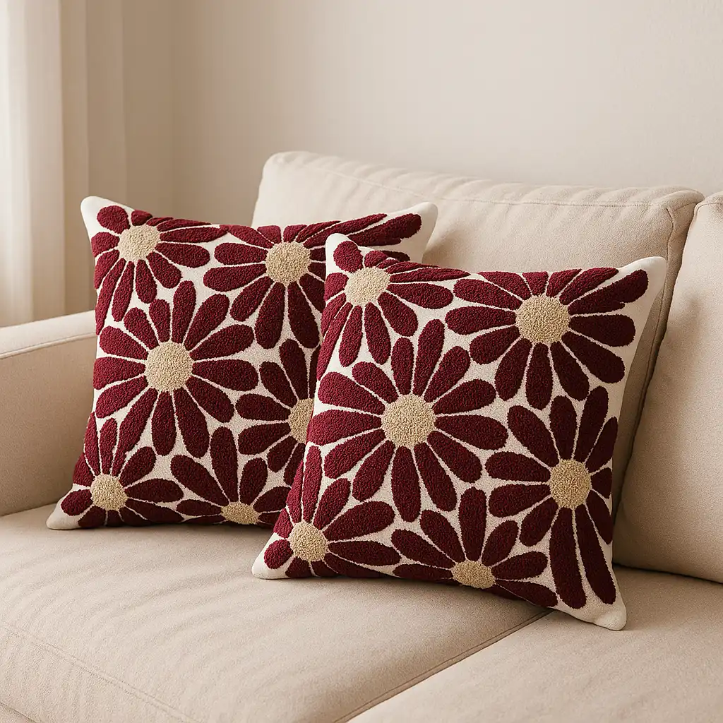 ২টি কুশন কভার - ১৪x১৪ ইঞ্চি