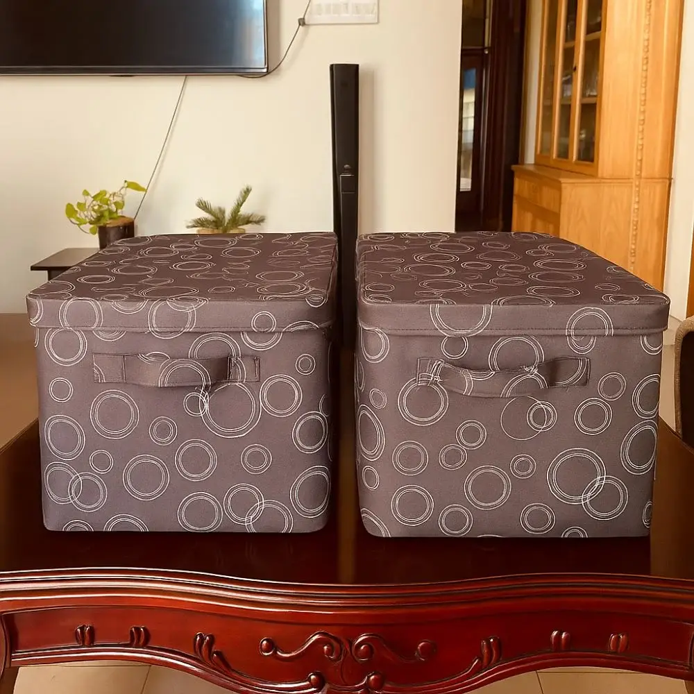 ২টি বড় সাইজের ঢাকনাসহ প্রিন্টেড বাস্কেট