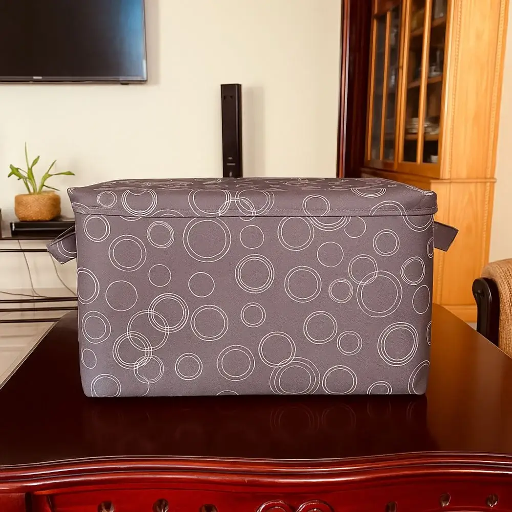 ২টি বড় সাইজের ঢাকনাসহ প্রিন্টেড বাস্কেট - Image 2