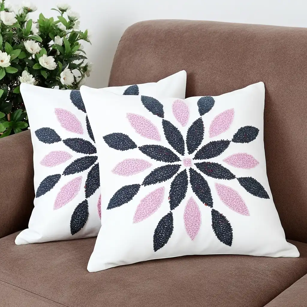 ২টি কুশন কভার - ১৪x১৪ ইঞ্চি