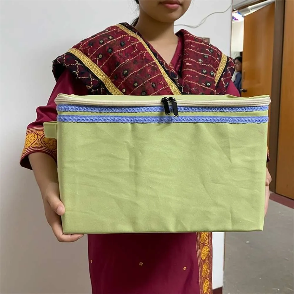 ৩টি বড় সাইজের ঢাকনাসহ প্রিন্টেড বাস্কেট - Image 2