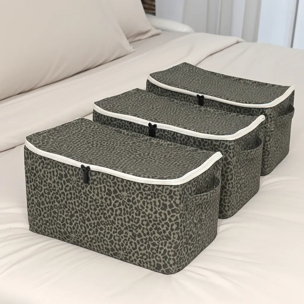 ৩টি বড় সাইজের ঢাকনাসহ প্রিন্টেড বাস্কেট