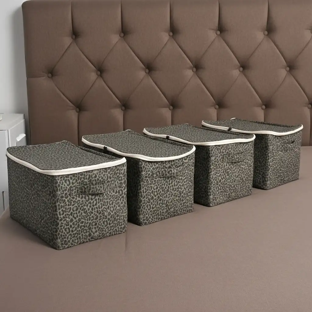 ৪টি বড় সাইজের ঢাকনাসহ প্রিন্টেড বাস্কেট