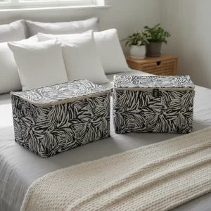 ২টি বড় সাইজের ঢাকনাসহ প্রিন্টেড বাস্কেট