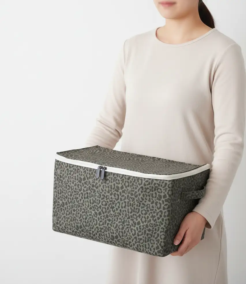 ৪টি বড় সাইজের ঢাকনাসহ প্রিন্টেড বাস্কেট - Image 2