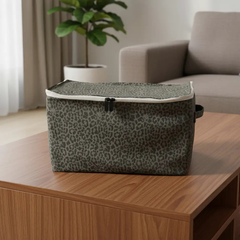 ৪টি বড় সাইজের ঢাকনাসহ প্রিন্টেড বাস্কেট - Image 3