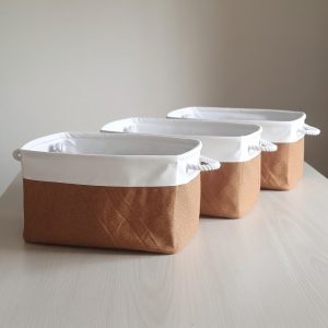 ৩টি মাঝারি সাইজের ফোল্ডেবল স্টোরেজ বাস্কেট