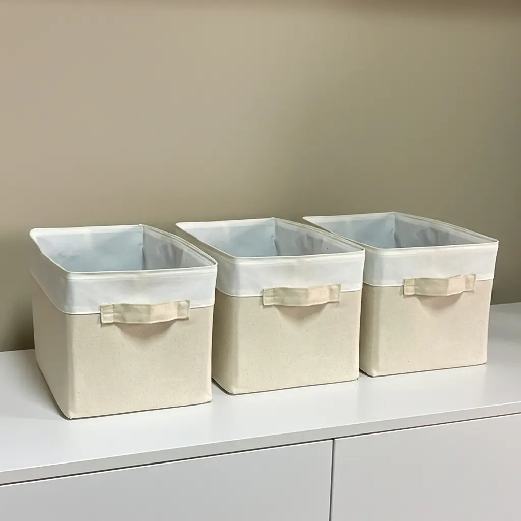 ৩টি বড় সাইজের ফোল্ডেবল স্টোরেজ বাস্কেট