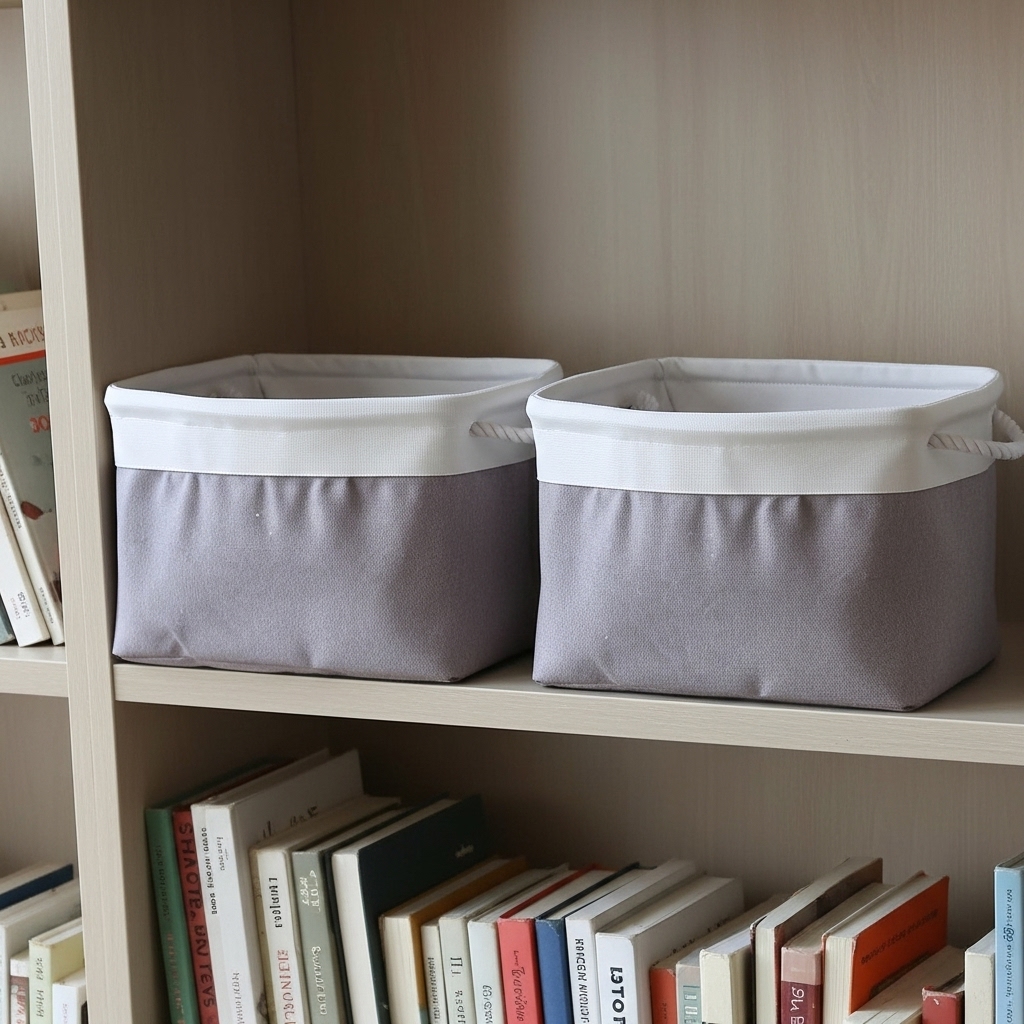 ২টি মাঝারি সাইজের ফোল্ডেবল স্টোরেজ বাস্কেট