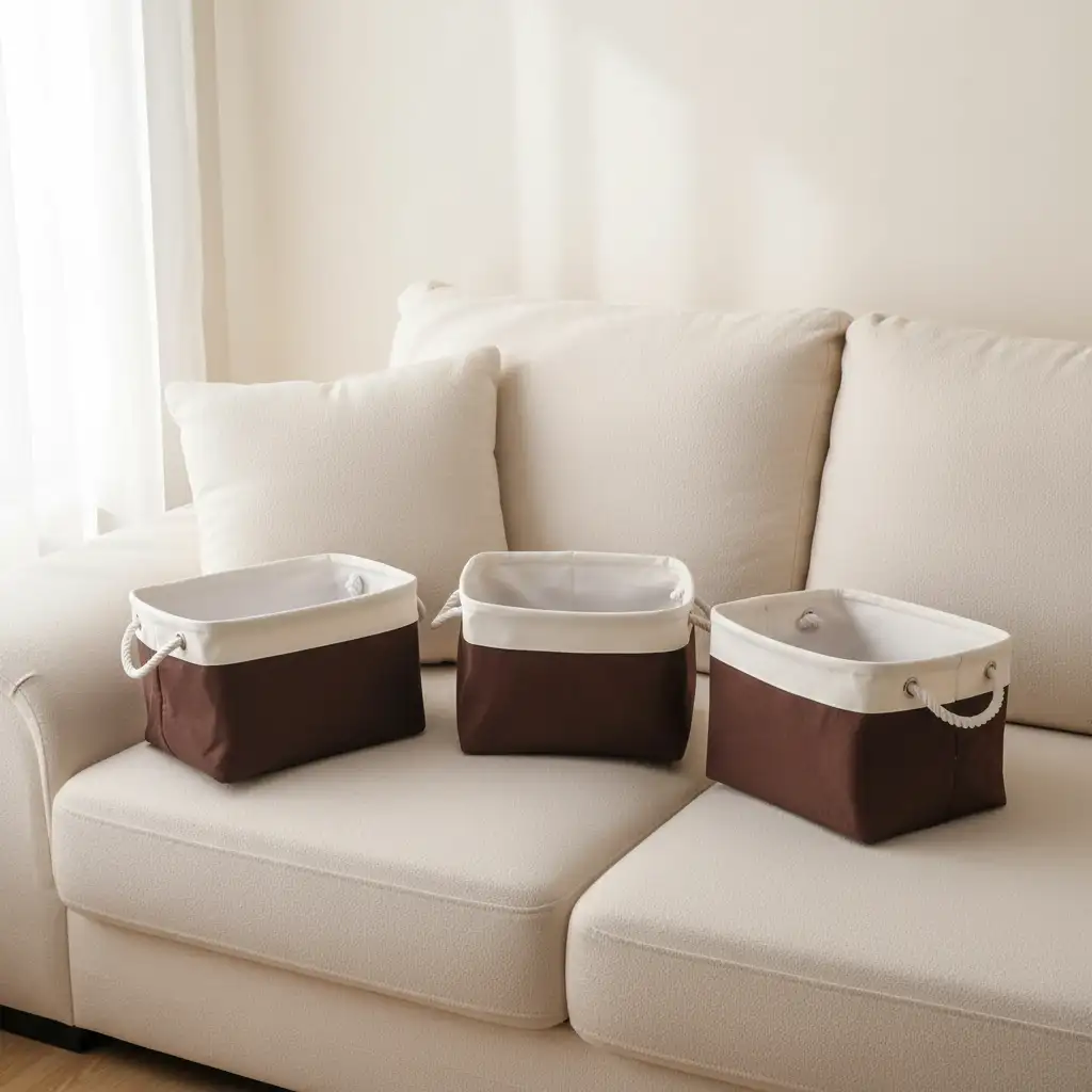 ৩টি মাঝারি সাইজের ফোল্ডেবল স্টোরেজ বাস্কেট