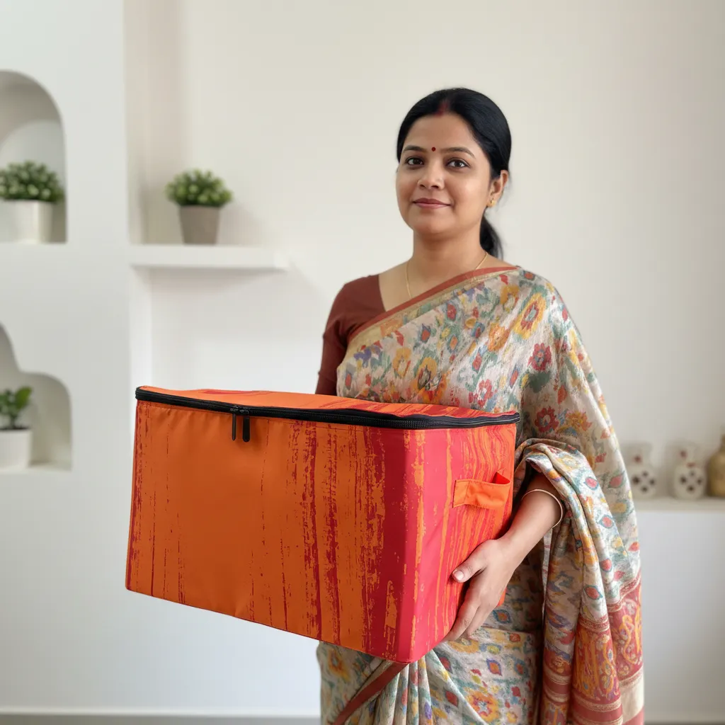 মাঝারি সাইজের ঢাকনাসহ বাস্কেট - Image 3